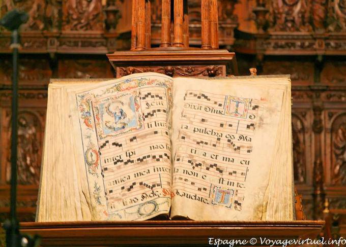 Murcia, cathédrale Santa Maria, livre de chant - Espagne