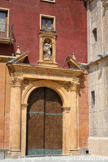 Murcia, détail accolé, Santo Domingo, Ave Maria Gratia - Espagne