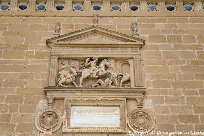 Úbeda, détail de la façade de l'Hospital de Santiago - Espagne