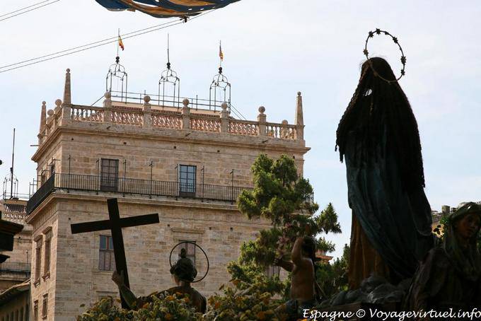 Monument à la vierge, Palacio de la Generalidad, Valencia - Espagne
