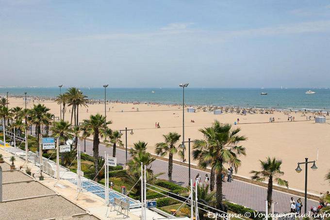 Valencia, plage de la Malvarrosa - Espagne