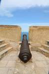 Canon sur créneau, Castillo Santa Barbara, Alicante, Espagne.