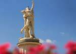 Statue de la Fuente de Hércules y Anteo, Jardin del Parterre, Aranjuez, Espagne.