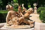 Aranjuez, Jardin del Parterre, les enfants au poisson, Espagne.