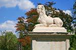 Aranjuez, statue de sphynx, Jardin del Parterre, Espagne.
