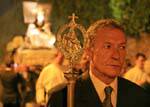 Cuenca, regard particulier au cours de la procession, Espagne.