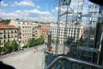 Madrid, Atocha, Museo Reina Sofia vu depuis l'ascenceur, Espagne.