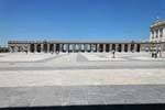 Immense cour intérieure du Palais Royal, Palacio Real, Madrid, Espagne.