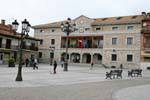 Manzanares el Real, place de la Mairie, Espagne.