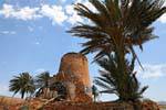 Mar Menor, moulin hydraulique, Espagne.