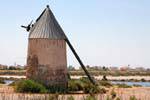 Mar Menor, ruine d'un moulin, Espagne.