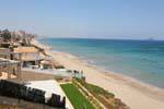 Mare Menor, constructions tout le long de la mer, Espagne.