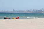 Mare Menor, la Manga, repos devant les blocs, Espagne.