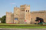 Tolède, remparts de la Puerta Nueva de Bisagra, Espagne.