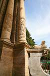 Valencia, Cathédrale, détail des colonnes de la porte du Palau, Espagne.