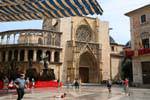 Valencia, parvis de la cathédrale, place de la Vierge, Espagne.