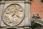 Valencia, Iglesia Santo Tomas, détail de la façade, Espagne.