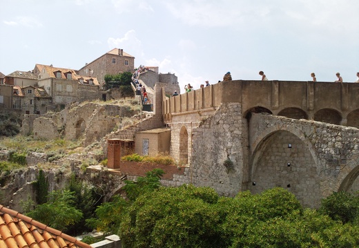 Photo0244 rempart de Dubrovnik vue de l'interieur