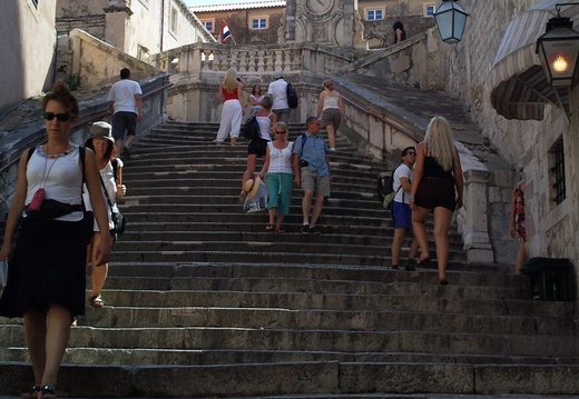 Photo0295 escalier menant à l'église jésuite Dubrovnik