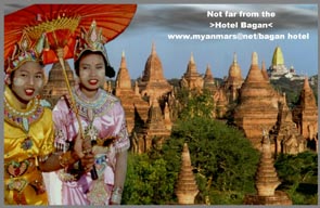 Bagan: in der Heide der Tropen
Tempelanlagen  aus Myanmar:  mit Burmesinnen in historischen Kostümen.
Mots-clés: alt Bagan