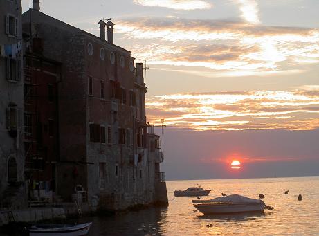 Coucher de soleil à Rovinj, Croatie
