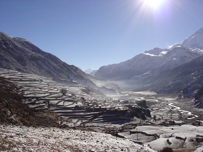 Matinée gelée, 7 heures du matin au pied l'Annapurna
Mots-clés: montagne Annapurna