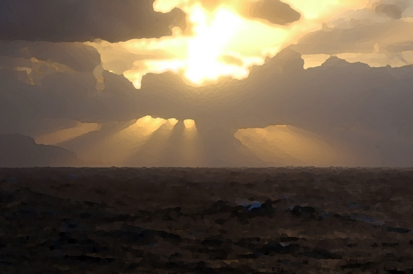 Aurore en Mediterranee au large de Naples - Italie
Lever de soleil au large de Naples.
27 décembre 2004 a 7:47
Quelques heures plus tard, une tempête de force 10 Beaufort a 
ravagé le port de Naples.
Mots-clés: aurore Méditerranée Naples