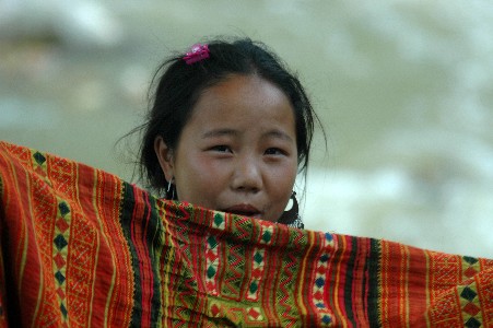 vendeuse de tissu
à  Sapa Vietnam
