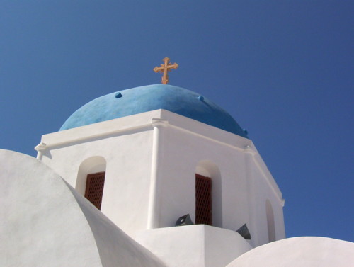 Petite chapelle de l'île de Santorin

