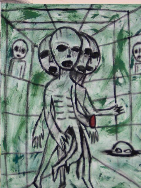 Composition verte
huile sur toile 73x55 cm
