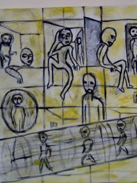 Composition jaune 'le tube'
huile sur toile 81x65 cm
