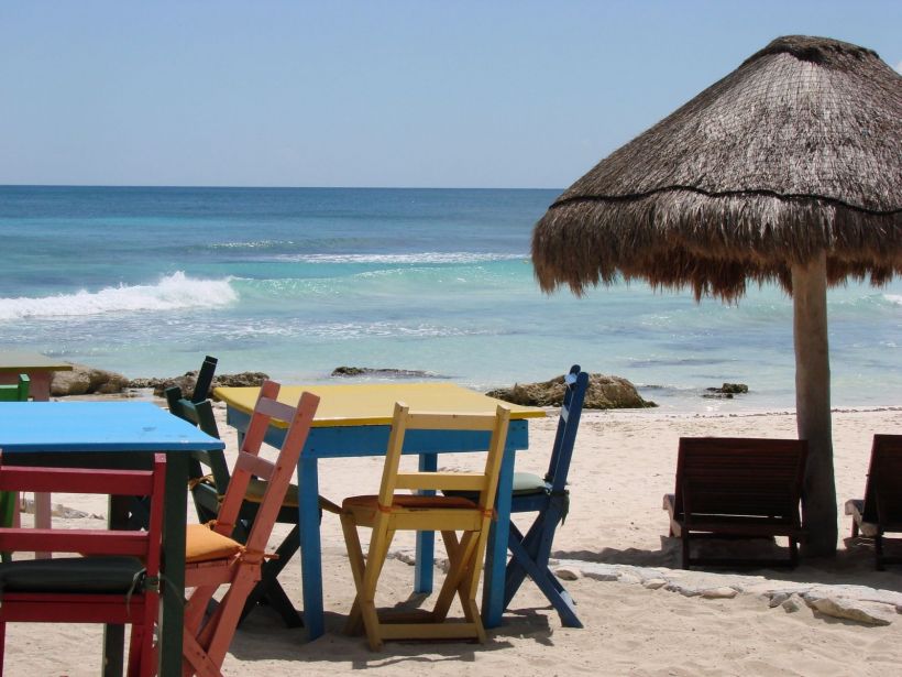 Mexique Sian Kan sur la plage
