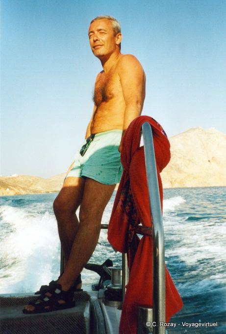 Anafi Ανάφη, Voyagevirtuel sur un bateau - Grèce