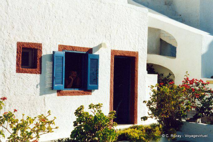 Maison hôtel typique de Oia, Santorin - Grèce