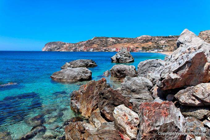 Milos, Paleohori, amas rocheux - Grèce