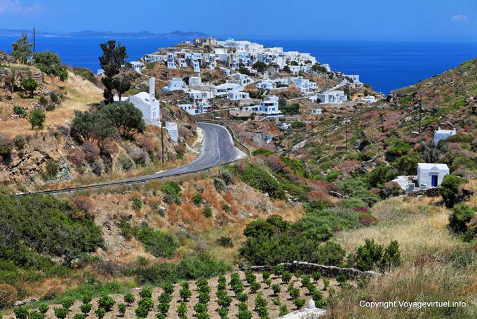 Sifnos, en arrivant à Kastro - Grèce