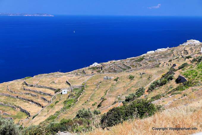 Sifnos, Poulati, paysage paysan des environs - Grèce