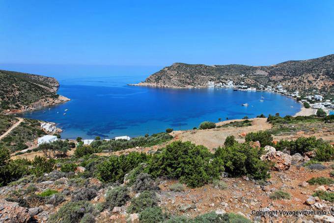 Sifnos, Vathi, panorama sur la baie - Grèce