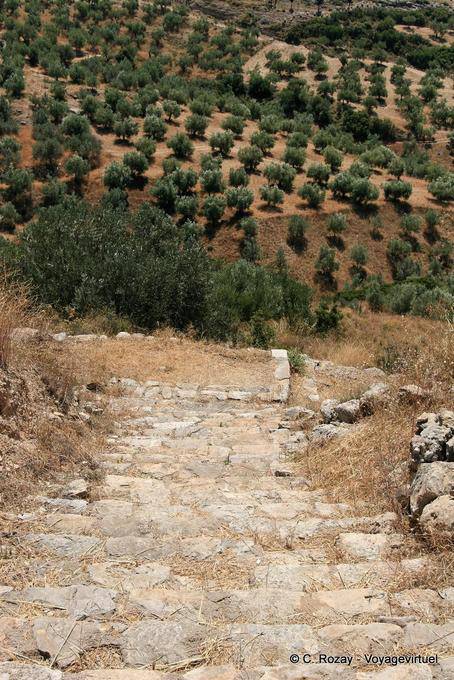 Antique escalier, Ireo, Argolides - Grèce