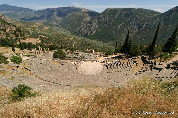 Panorama sur le théâtre, Delphes - Grèce