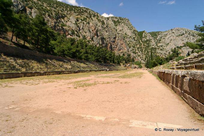 Panorama du stade, Delphes - Grèce