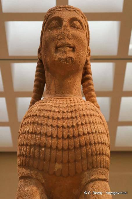 Sphinx de face, Musée de Delphes - Grèce