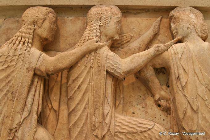 Fresque de marbre, Musée de Delphes - Grèce