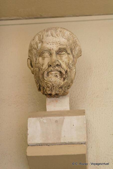 Portrait d'Hippocrate, musée d'Épidaure - Grèce