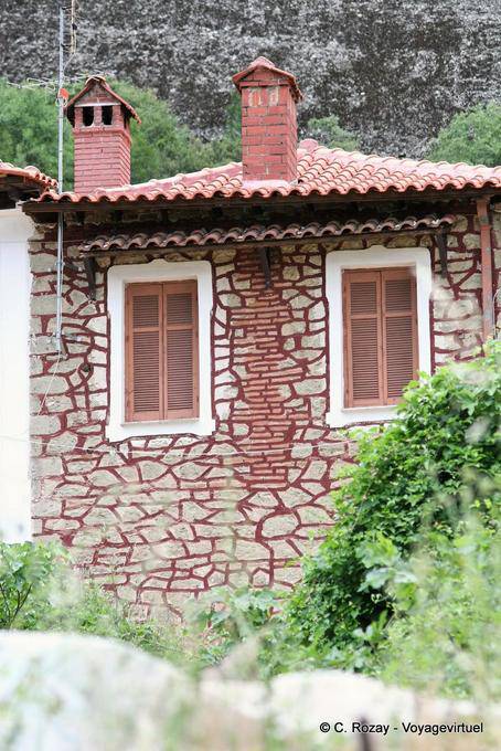 Facade de pierre Kastraki - Grèce
