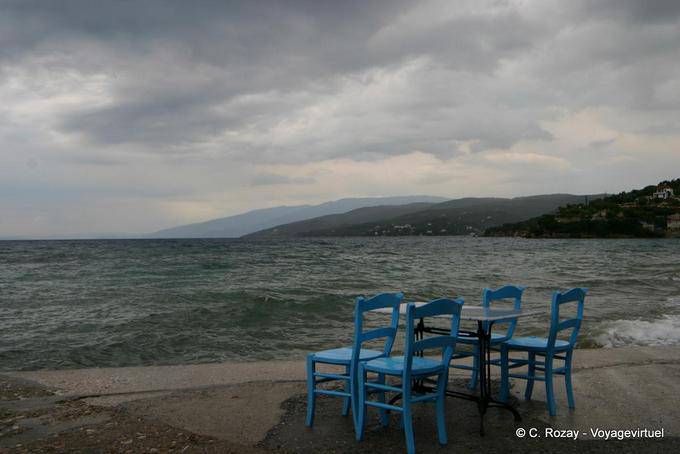 Terrasse devant la mer, Milina, Pélion - Grèce
