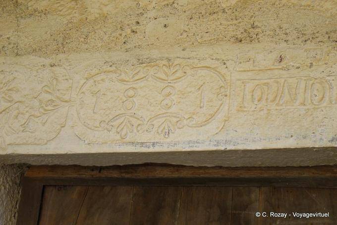 Construite en 1881, haut de porte, Nome de Magnesie, Pinakates, Pélion - Grèce