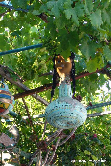 Vigne et lampe de courge, île de Poros - Grèce