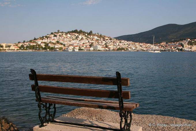 Poros, vue depuis le banc de Galatas - Grèce