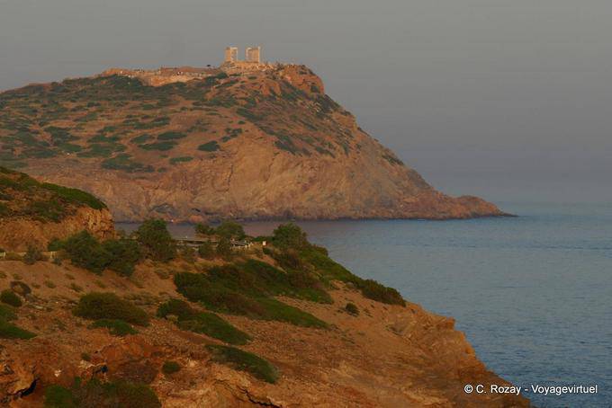 Panorama au couchant sur le Cap Sounion, Attica - Grèce